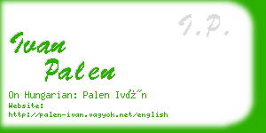 ivan palen business card